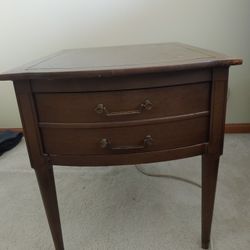 Vintage End Table , Nightstand Brown 
