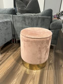 Pink Velvet Storage bin
