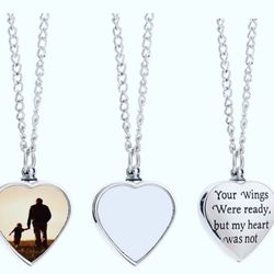 Photo Heart Necklace- Memorial Gifts