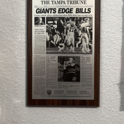 Giants Vs Bills Plaque