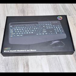 KX213 RGB Wired Backlit Keyboard and Mouse Set