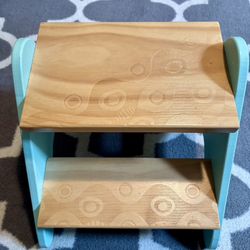 B. toys- B. spaces- Step Stool for Kids – Ivory & Wood Stepping Stool
