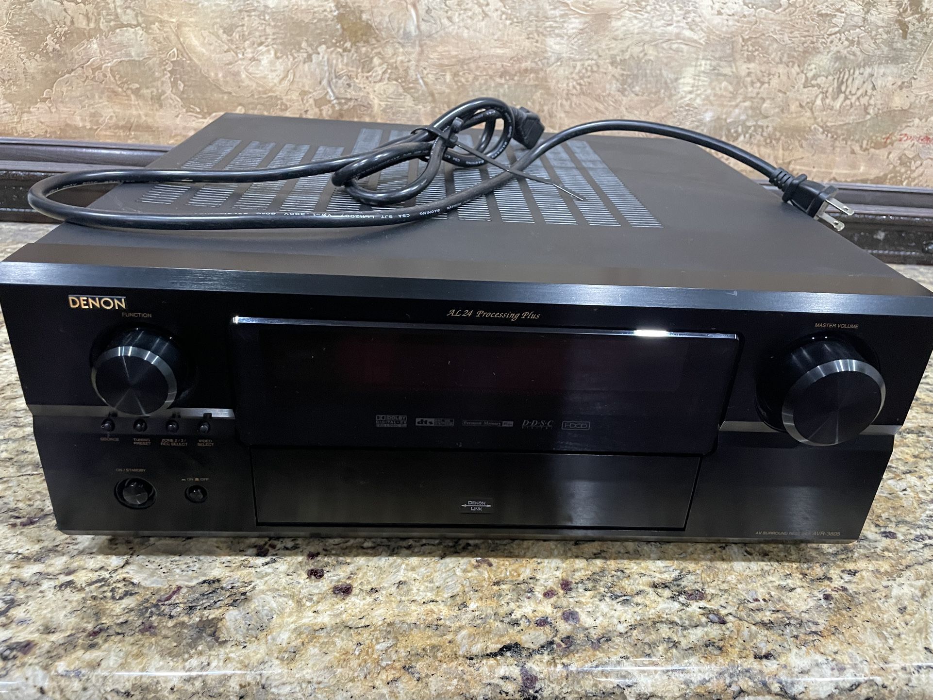 denon av surround receiver avr-3805