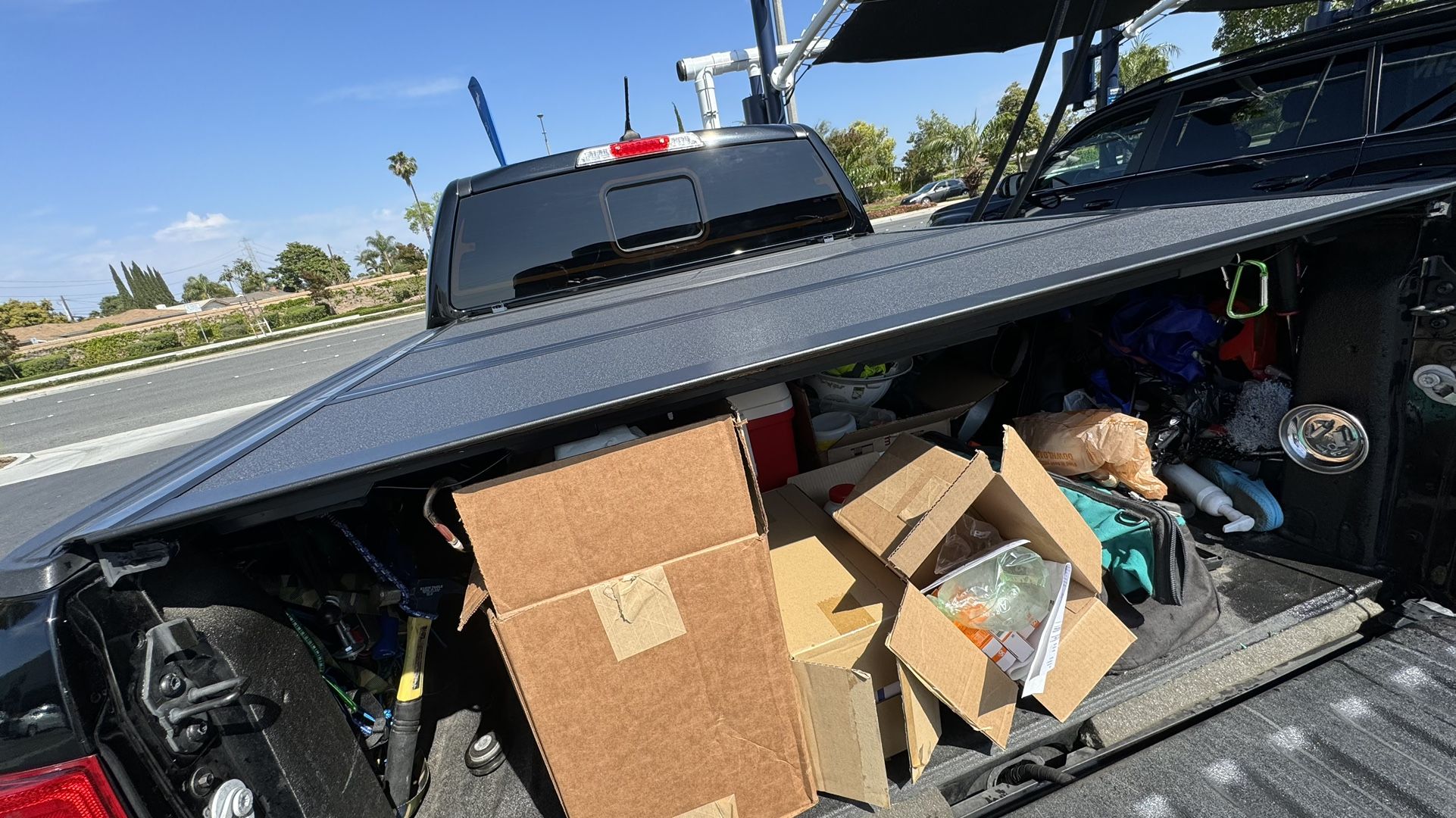 Tonneau Bed Cover Back Flip Hard 3 Segments For 2019 Ford Ranger 5 Foot Bed