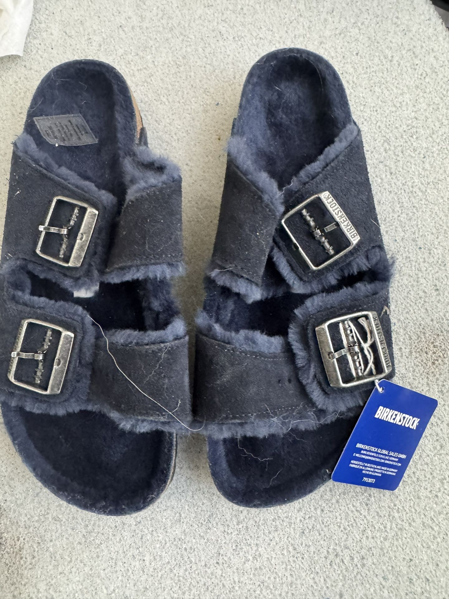 Birkenstock Brand New Blue Arizona Slides
