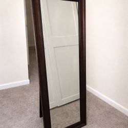 Full-Length Mirror – Dark Wood Frame (20” x 60”)