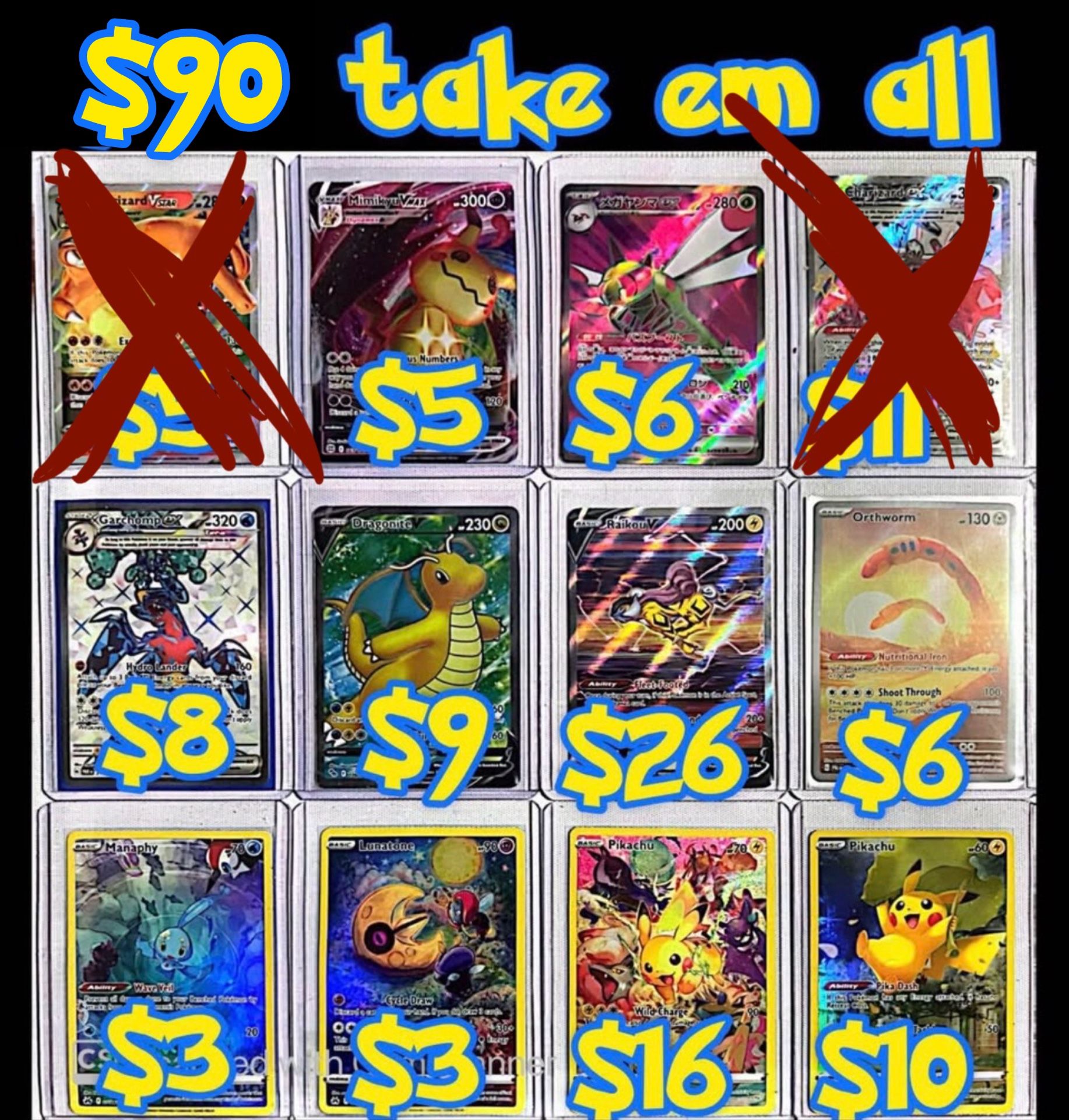 Random Pokemon Card Lot (ex, VStar, VMax, Full Art, IR)