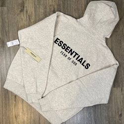 White essentials hoodie