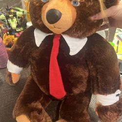 TRUMPY BEAR Deluxe 22” Donald Trump Teddy Bear Plush With American Flag Cape