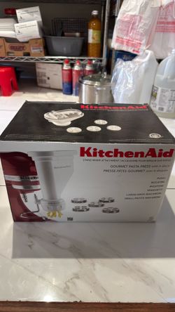 Kitchenaid  mixer, ice cream maker, gourmet pasta press