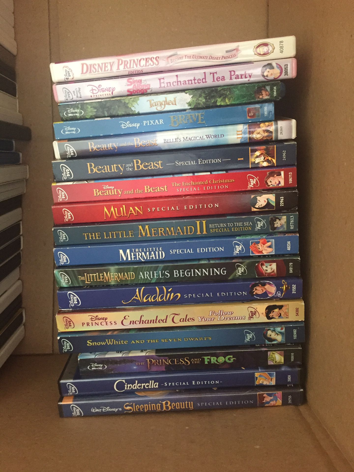 Disney Princess movies DVDS BLU-Ray