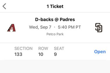 Padres Ticket 
