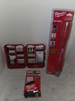 Milwaukee 60pc Bit Set =$30 / 25ft  Wide Blade Tape $18 / Faucet Wrench $18 (Price Is Firm)