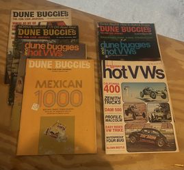 Lot Of 7 - Vintage Magazines - Dune Buggies + Hot VWs --- 1968 to 1973