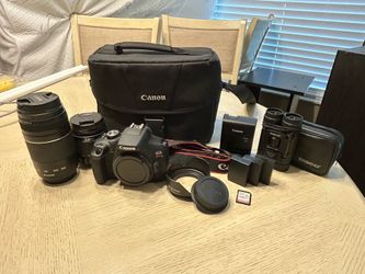 Canon EOS Rebel T7 + Accessories and Lenses