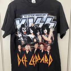 KISS 40th Anniversary / Def Leppard 2014 Tour T-Shirt for Sale in