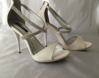 White Iridescent Heels