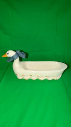 Vintage Fitz and Floyd Goose & Goslings Ceramic Tray Dish