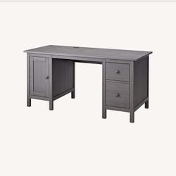 IKEA HEMNES desk, grey stained solid wood