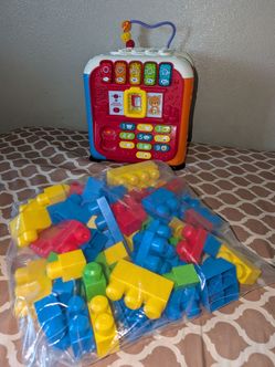 VTech Alphabet Activity Cube & Mega Blocks
