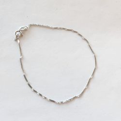 Vintage 10k 10 Karat White Gold Rope Chain Bracelet