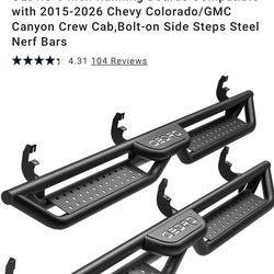 OEDRO 6 Inch Running Boards Compatible with 2015-2026 Chevy Colorado/GMC Canyon Crew Cab,