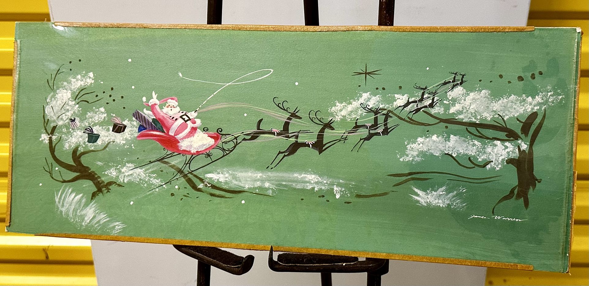 Vintage Original Christmas Paintings By James Warren