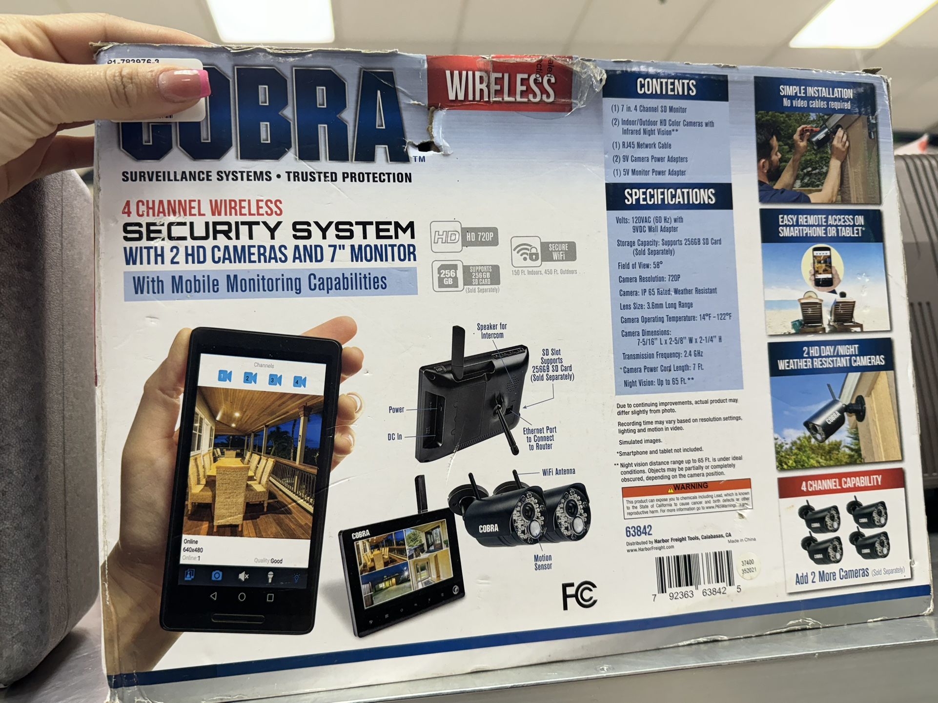 Harbor Freight Cobra Surveillance System 63842 Harbor Freight