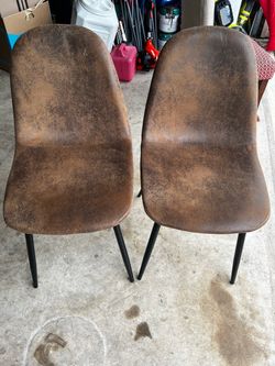 2 chairs -brown