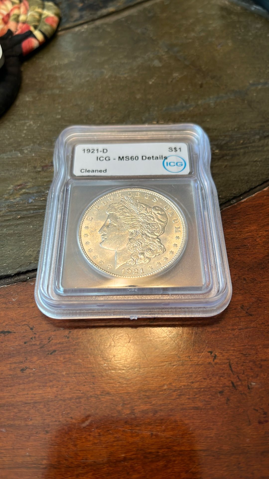 1921-D Morgan Silver Dollar Graded MS60! UNC