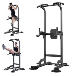 Power Tower Adjustable Height Pull Up & Dip Station Multi-Function Home Strength Training Fitness Workout Station for Home Gym