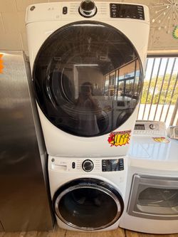 Used White GE Washer and Dryer Frontloader