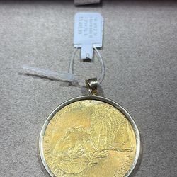 Gold Coin Pendant