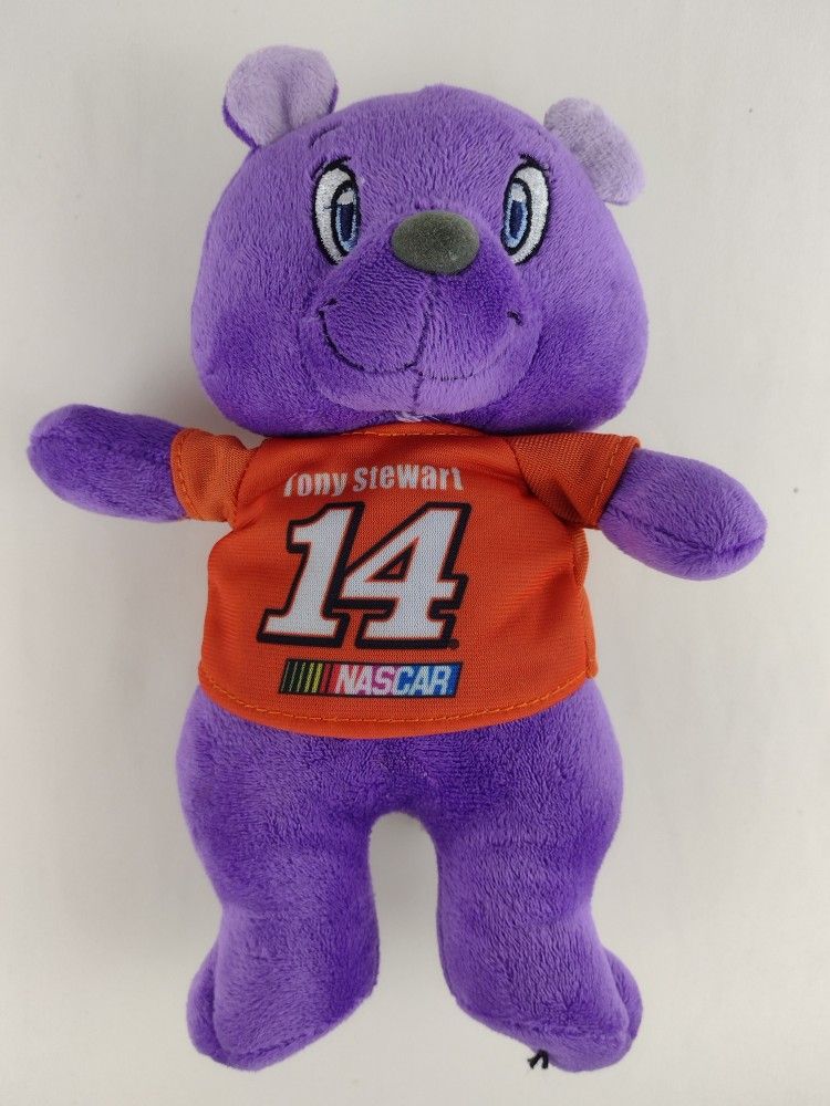 NASCAR Racing 2016 Tony Stewart #14 Purple Orange Bear 9" Plush Mascot KellyToy