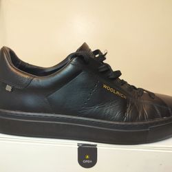 Woolrich Classic Court Sneakers in Leather with Contrasting Patch, Italy, Size 9