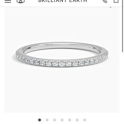 White Gold Half Diamond Ring 