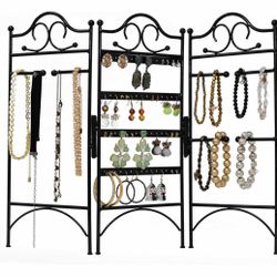 3-Panel Folding Jewelry Holder