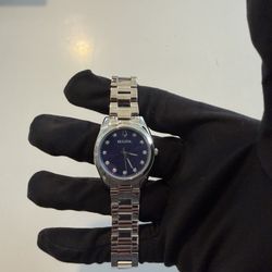 Bulova Surveyor Silver w/ Blue Dial 96P229