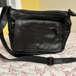 Black Faux Leather Purse 