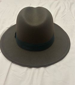 Fedora Hat Two Tone for Men & Women Camel Brown Size Medium Wide Brim Felt Hat Dress Panama Hat