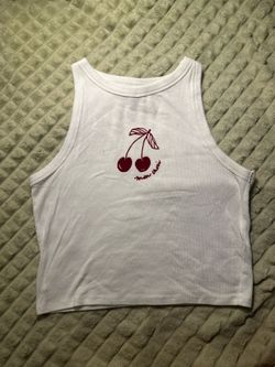 Hollister cherry cropped tank