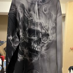 Smoke Skull Hoodie 3XL