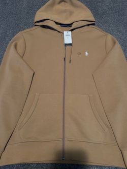Polo Ralph Lauren Tan Full Zip Hoodie Size Large