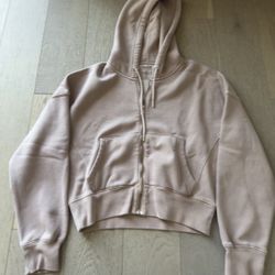 Abercrombie & Fitch Women’s Soft A&F Zip Up Jacket, Mauve Pink Brown XS