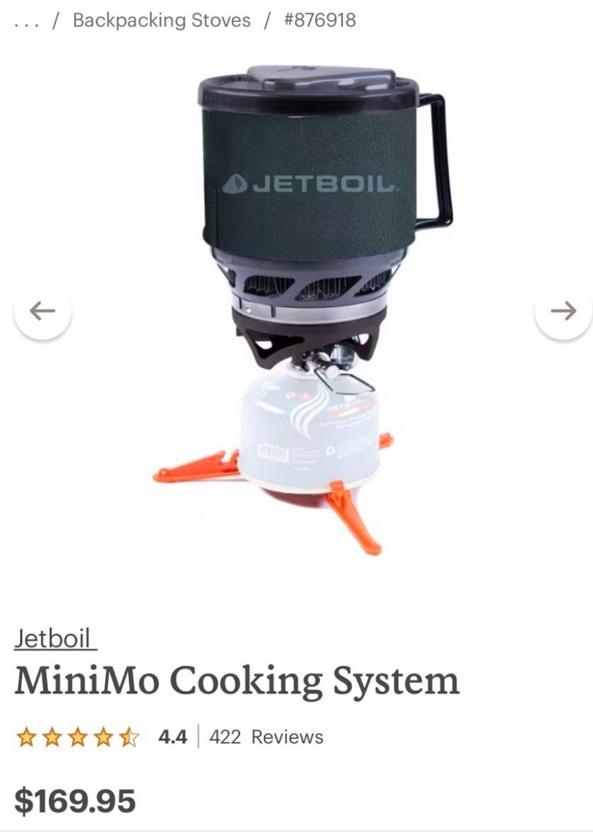 Jetboil Minimo Backpacking Camping Stove