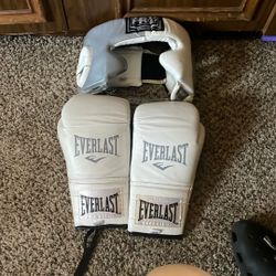 Boxing Gloves And Boxing Headgear
