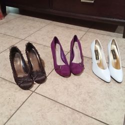 3 Pairs Of Heels Size 7