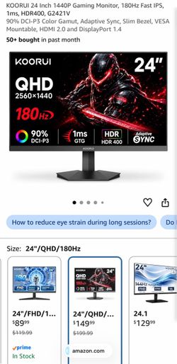 1440p 180Hz Gaming Monitor