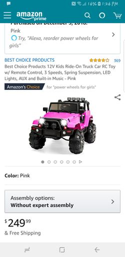 Jeep brand new box never opened my dad got her one and i got her one for xmas only need one