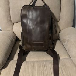 Leather Laptop Backpack